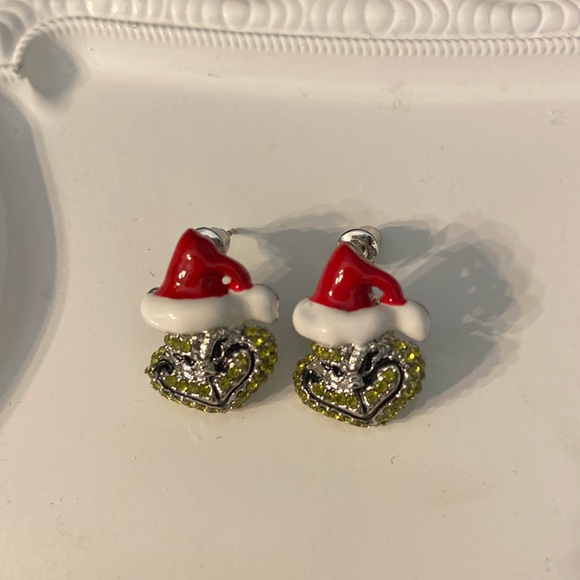 Disney Jewelry - Grinch Santa with Red Hat Post Stud Earrings Christmas Holiday Festive